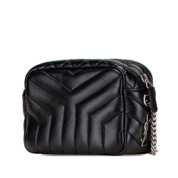 Saint Laurent Lulu Bowling Chain Shoulder Bag 457588 Black Leather Women's SA... - Picture 2 of 9